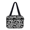 Black And White Sunflower Pattern Print Double Strap Bible Bag