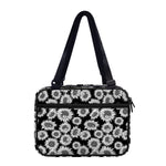 Black And White Sunflower Pattern Print Double Strap Bible Bag