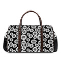 Black And White Sunflower Pattern Print Duffel Bag