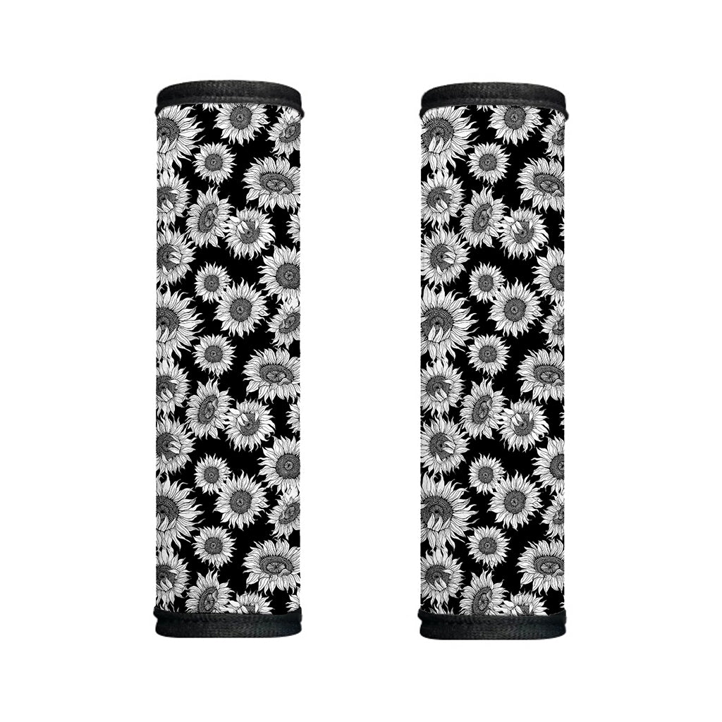 Black And White Sunflower Pattern Print Handle Covers