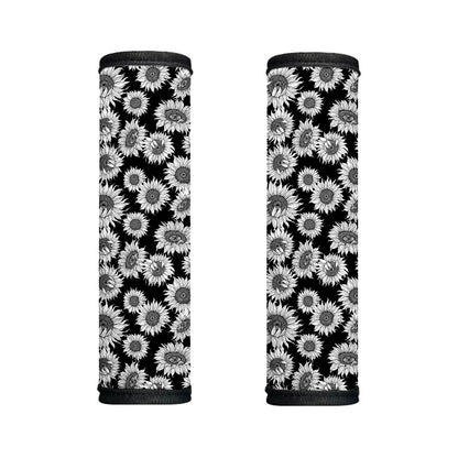 Black And White Sunflower Pattern Print Handle Covers
