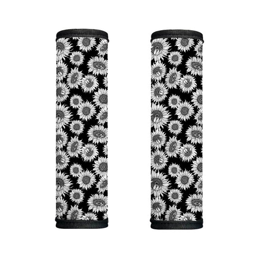 Black And White Sunflower Pattern Print Handle Covers