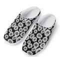 Black And White Sunflower Pattern Print Mesh Casual Shoes