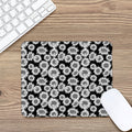 Black And White Sunflower Pattern Print Mouse Pad