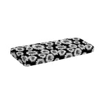 Black And White Sunflower Pattern Print Piano Keyboard Cover