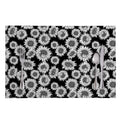 Black And White Sunflower Pattern Print Placemat