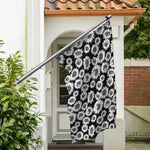 Black And White Sunflower Pattern Print Polyester Flag