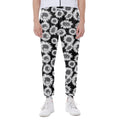 Black And White Sunflower Pattern Print Joggers