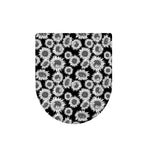 Black And White Sunflower Pattern Print Toilet Lid Cover