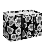 Black And White Sunflower Pattern Print Utility Tote Bag