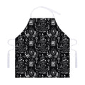 Black And White Supernatural Wicca Print Adjustable Apron