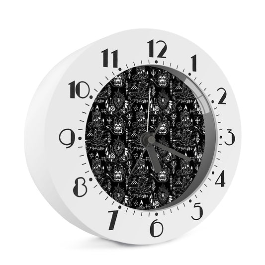 Black And White Supernatural Wicca Print Alarm Clock