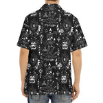 Black And White Supernatural Wicca Print Aloha Shirt