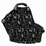 Black And White Supernatural Wicca Print Baby Seat Cover