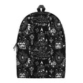 Black And White Supernatural Wicca Print School Backpack