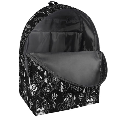 Black And White Supernatural Wicca Print Backpack