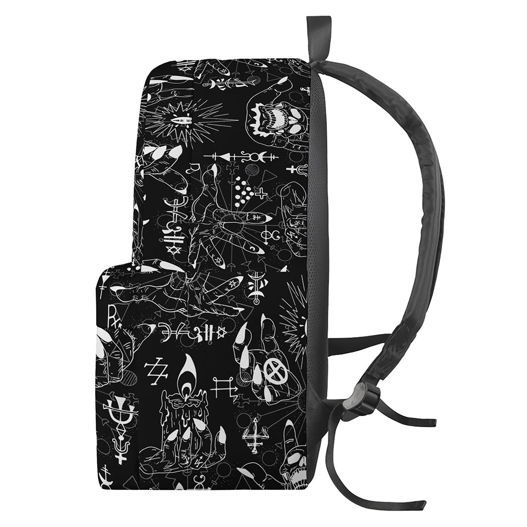Black And White Supernatural Wicca Print Backpack
