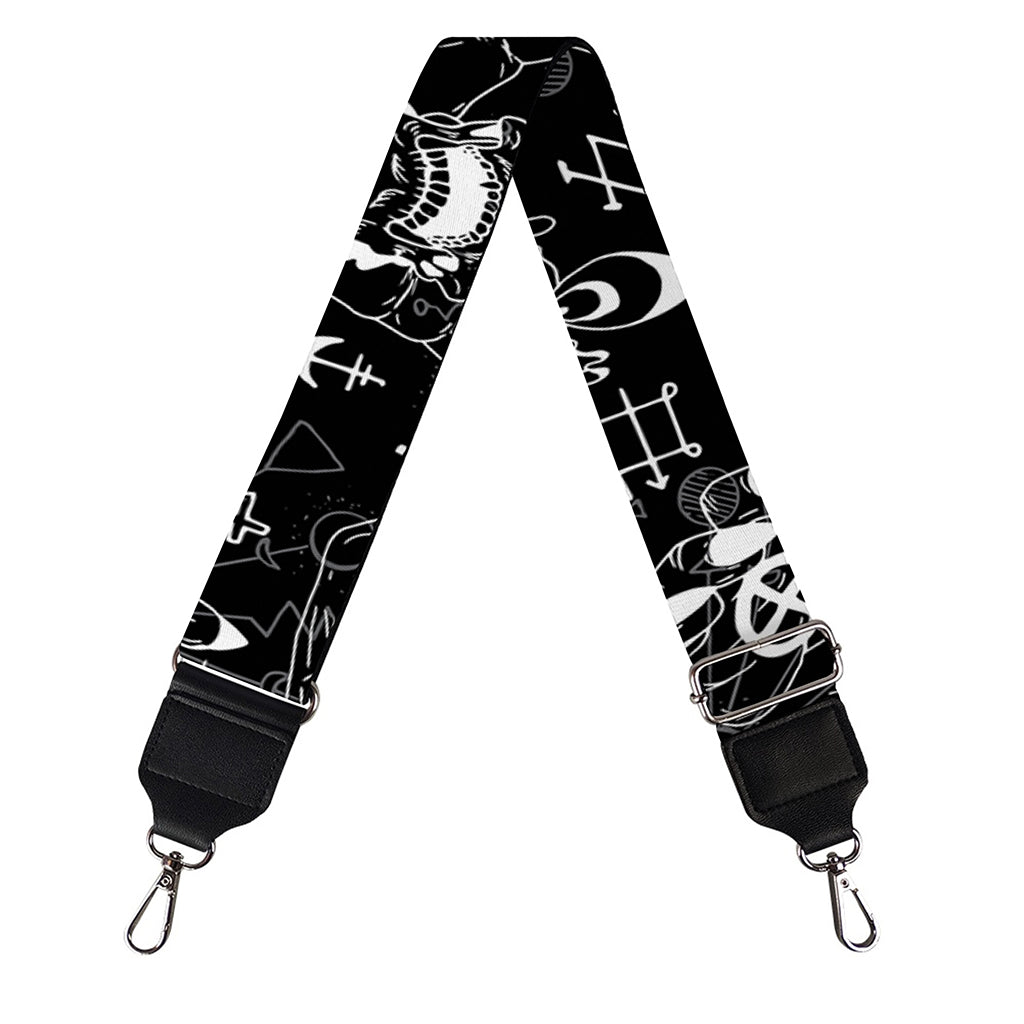 Black And White Supernatural Wicca Print Bag Strap
