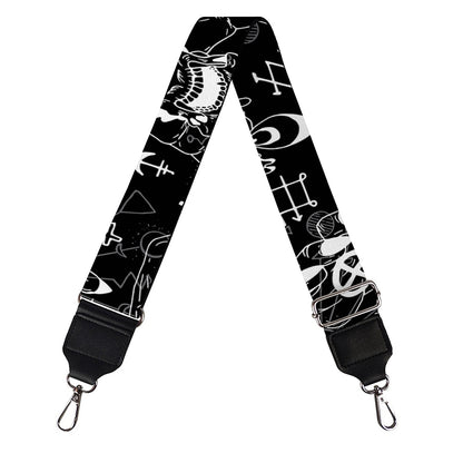 Black And White Supernatural Wicca Print Bag Strap