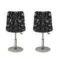 Black And White Supernatural Wicca Print Bar Stool Covers