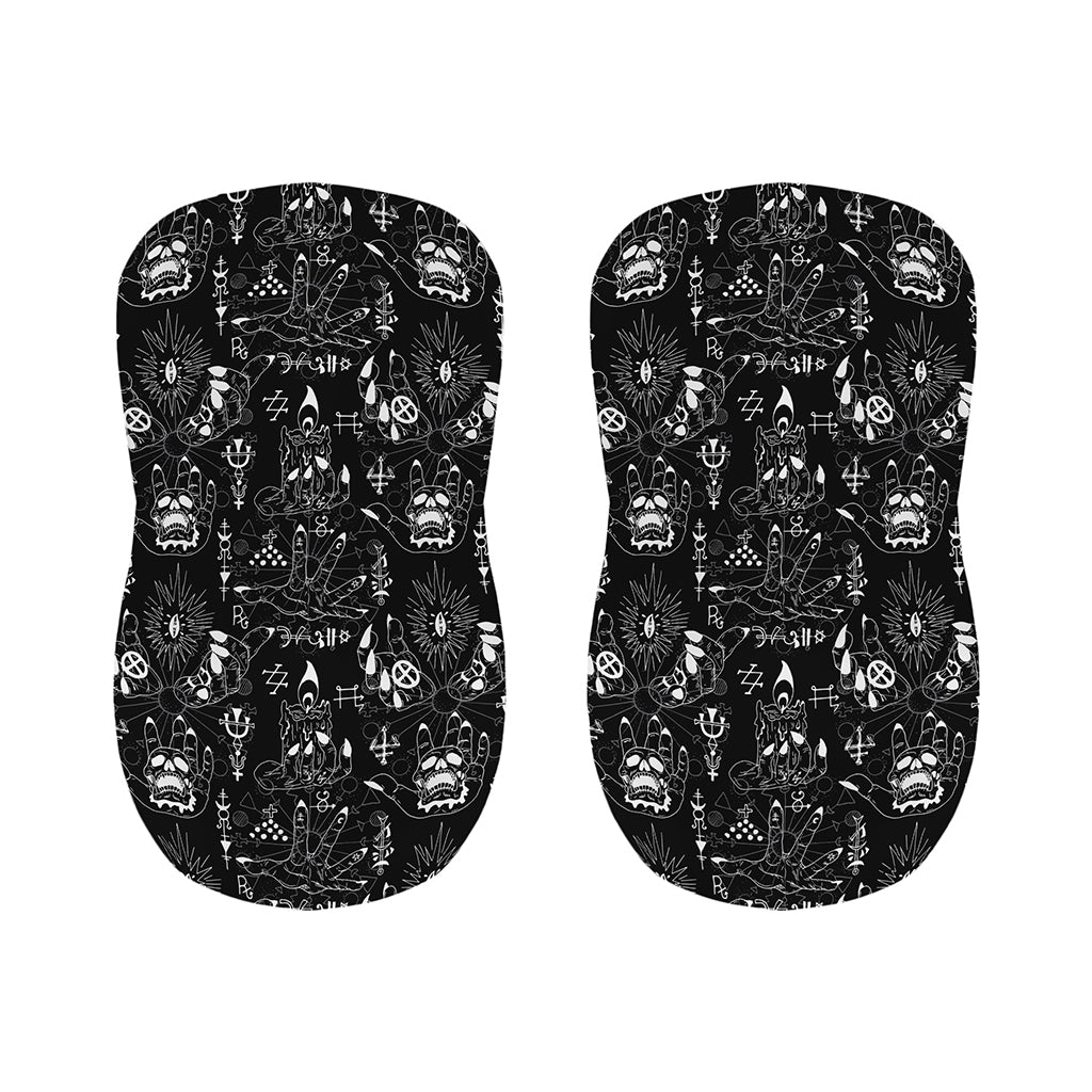 Black And White Supernatural Wicca Print Bar Stool Covers