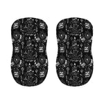 Black And White Supernatural Wicca Print Bar Stool Covers