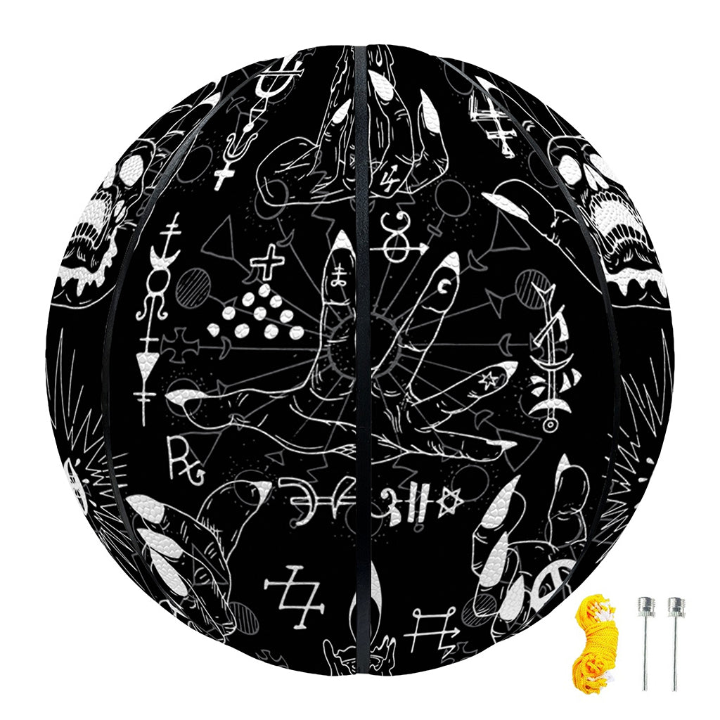 Black And White Supernatural Wicca Print Basketball