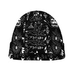 Black And White Supernatural Wicca Print Beanie
