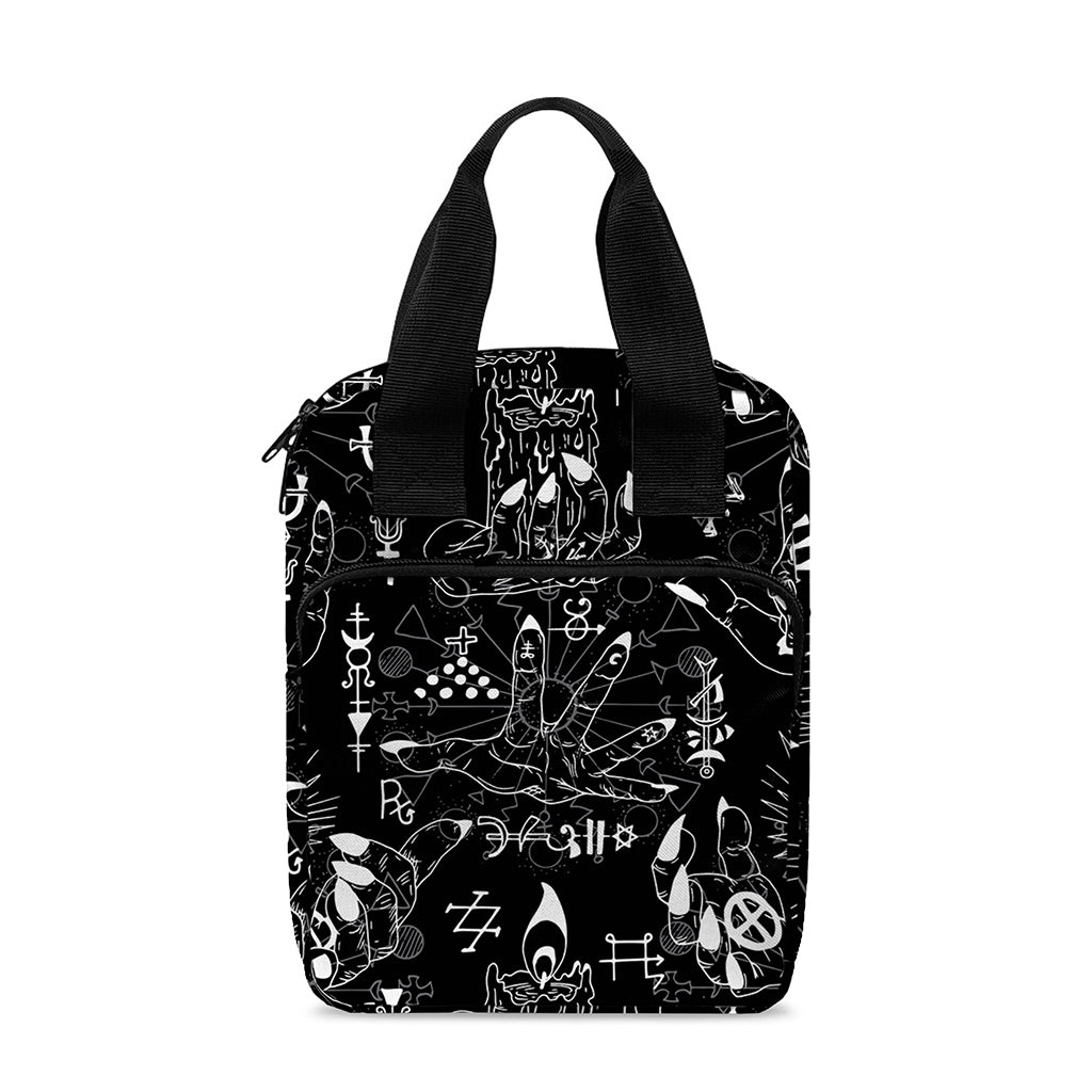 Black And White Supernatural Wicca Print Bible Tote Bag