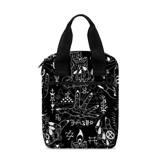 Black And White Supernatural Wicca Print Bible Tote Bag