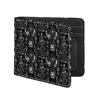 Black And White Supernatural Wicca Print Bifold Wallet