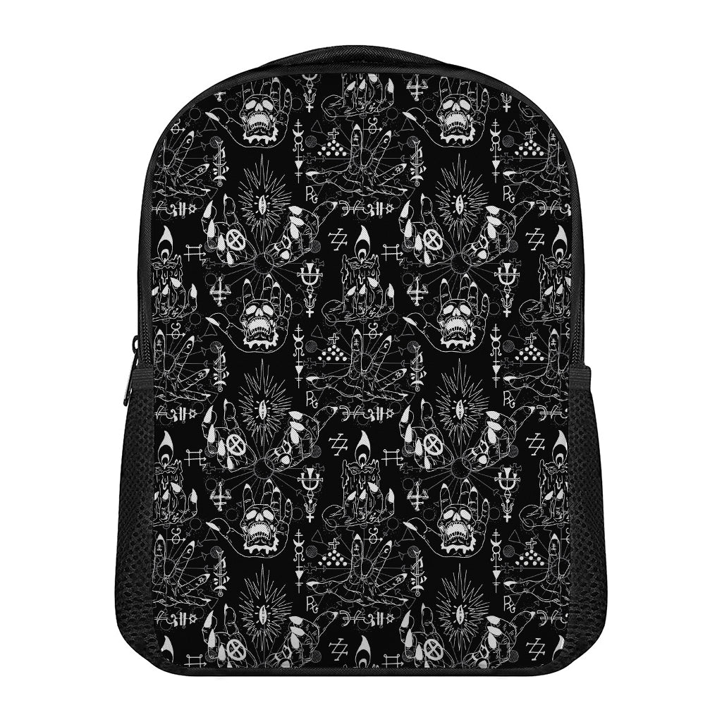 Black And White Supernatural Wicca Print Casual Backpack