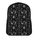 Black And White Supernatural Wicca Print Casual Backpack