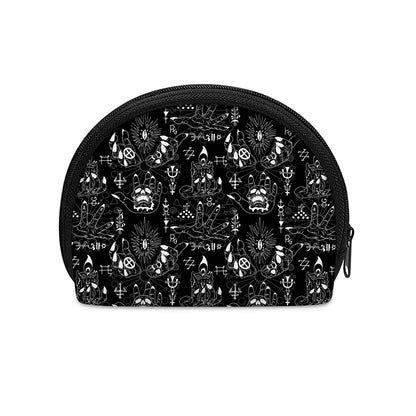 Black And White Supernatural Wicca Print Coin Purse