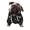Black And White Supernatural Wicca Print Dog Zip Up Hoodie