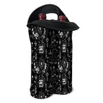 Black And White Supernatural Wicca Print Double Neoprene Wine Tote