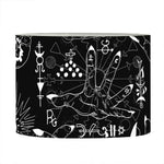 Black And White Supernatural Wicca Print Drum Lamp Shade