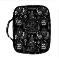 Black And White Supernatural Wicca Print Front Pocket Bible Bag