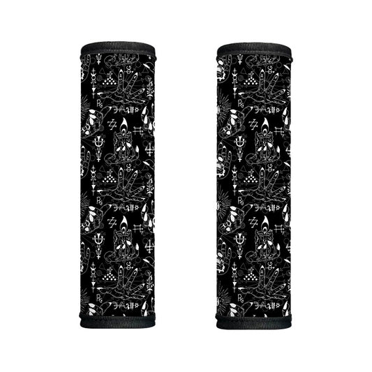 Black And White Supernatural Wicca Print Handle Covers