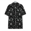 Black And White Supernatural Wicca Print Hawaiian Shirt