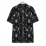Black And White Supernatural Wicca Print Hawaiian Shirt