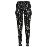 Black And White Supernatural Wicca Print High-Waisted Pocket Leggings
