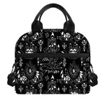 Black And White Supernatural Wicca Print Insulated Lunch Bag