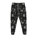 Black And White Supernatural Wicca Print Jogger Pants
