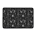 Black And White Supernatural Wicca Print Kitchen Mat
