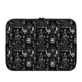 Black And White Supernatural Wicca Print Laptop Sleeve