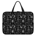 Black And White Supernatural Wicca Print Laptop Sleeve With Handle