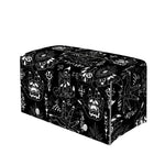 Black And White Supernatural Wicca Print Leather Tissue Box Cover