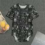 Black And White Supernatural Wicca Print Men's Bodysuit