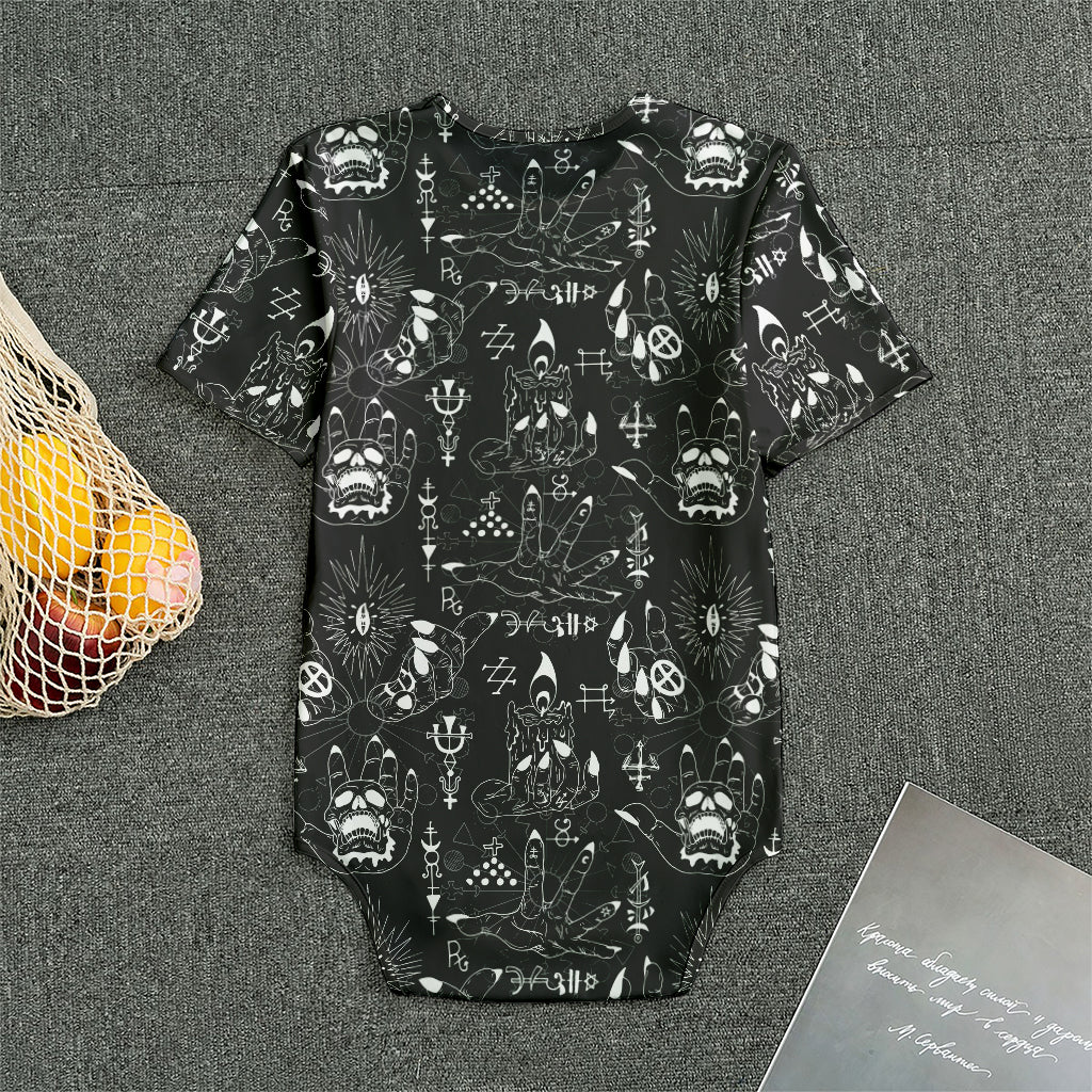 Black And White Supernatural Wicca Print Men's Bodysuit